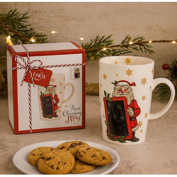 Lenox Christmas Heat Changing Santa Magic Mug – 14 oz Porcelain Coffee Cup NIB - Picture 1 of 11